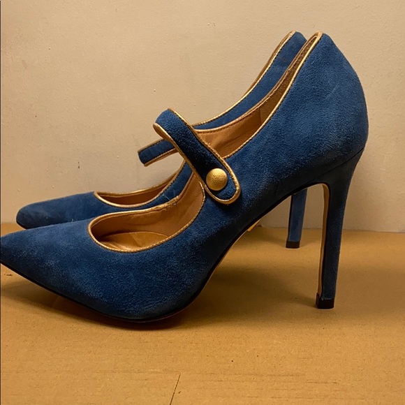 Pour La Victoire Shoes - NWOB  Size 7 Pour Le Victoire Blue Suede 4” Heels